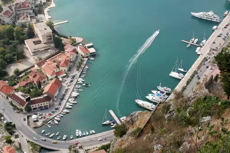 Sailing the straight of Kotor